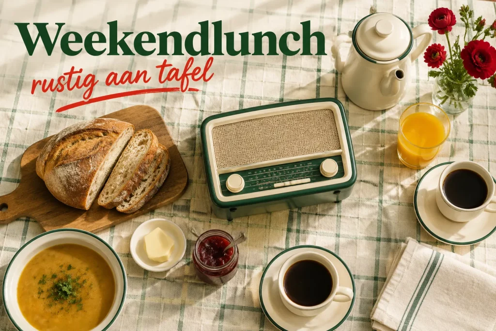 Weekendlunch, muziek bij de late lunch op Radio Favoriet FM
